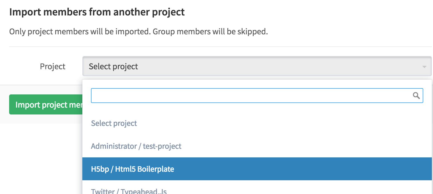 Import members from another project